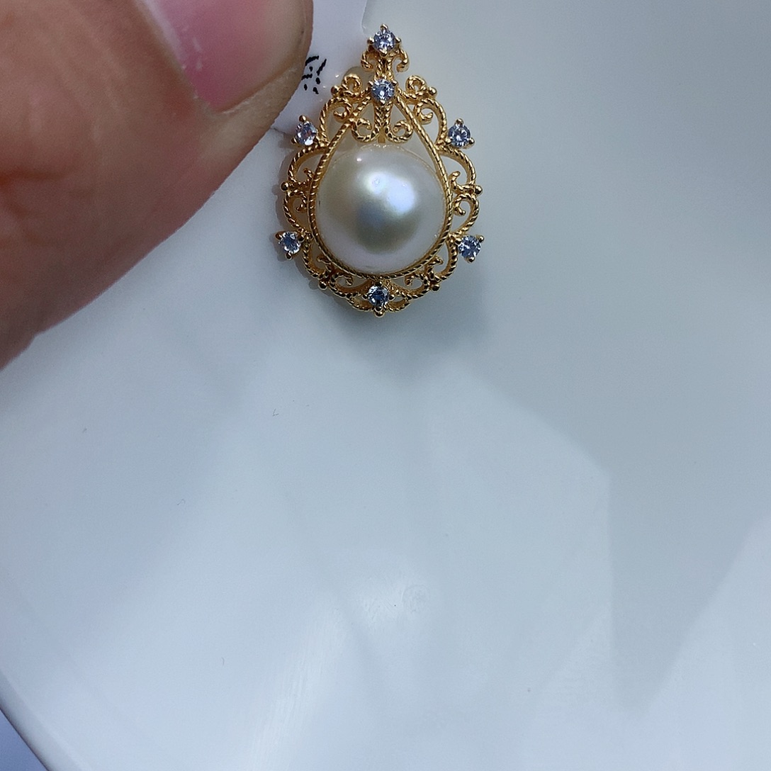 淡水珍珠颈饰银S925镶嵌