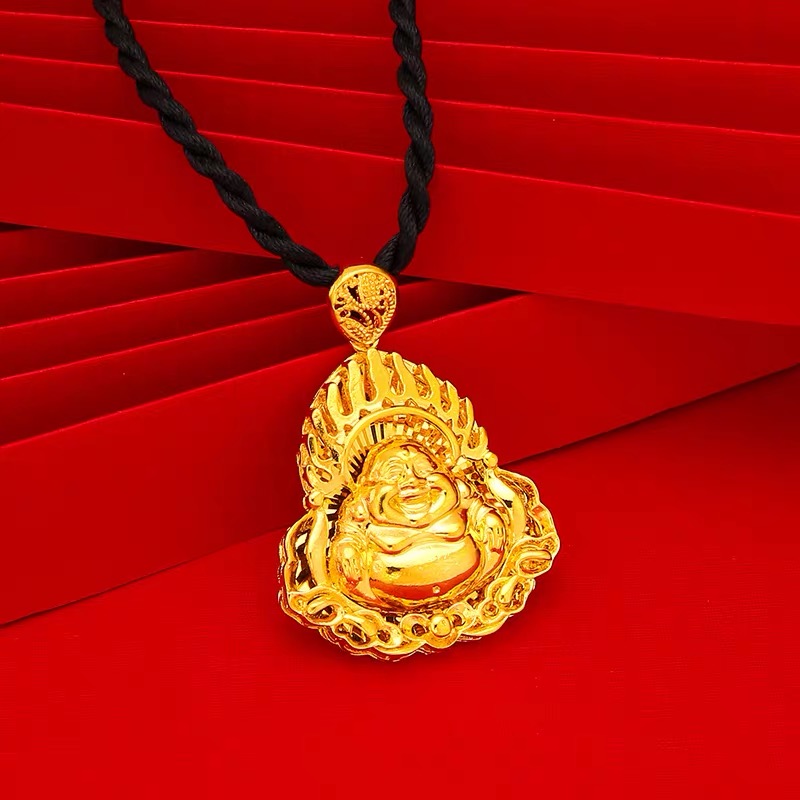 合金吊坠 合金材质【大肚佛吊坠】气质时尚双面金色精美素款光面