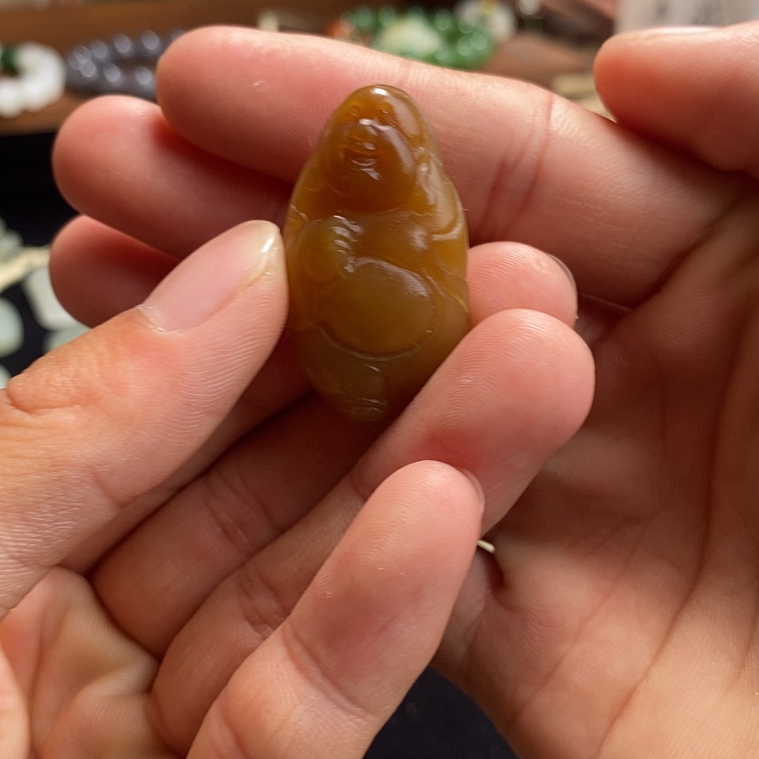 和田玉吊坠(不含链)未镶嵌糖佛公