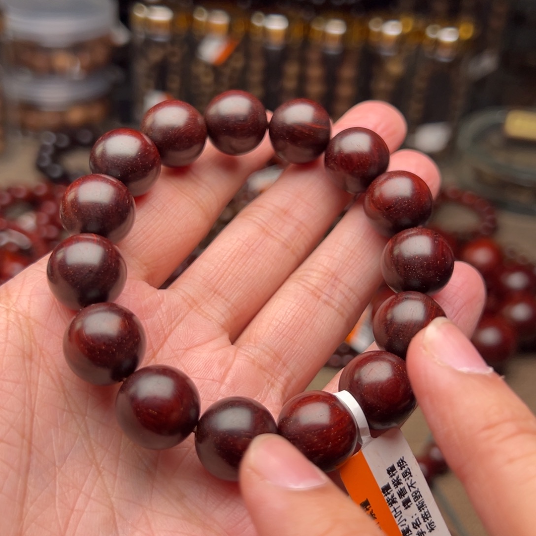 檀香紫檀（小叶紫檀）手串/手链1.5原汁原味闭合棕眼氧化泥料特价款
