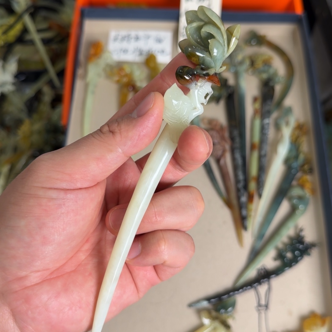 岫玉发饰未镶嵌明君玉簪贼拉好看