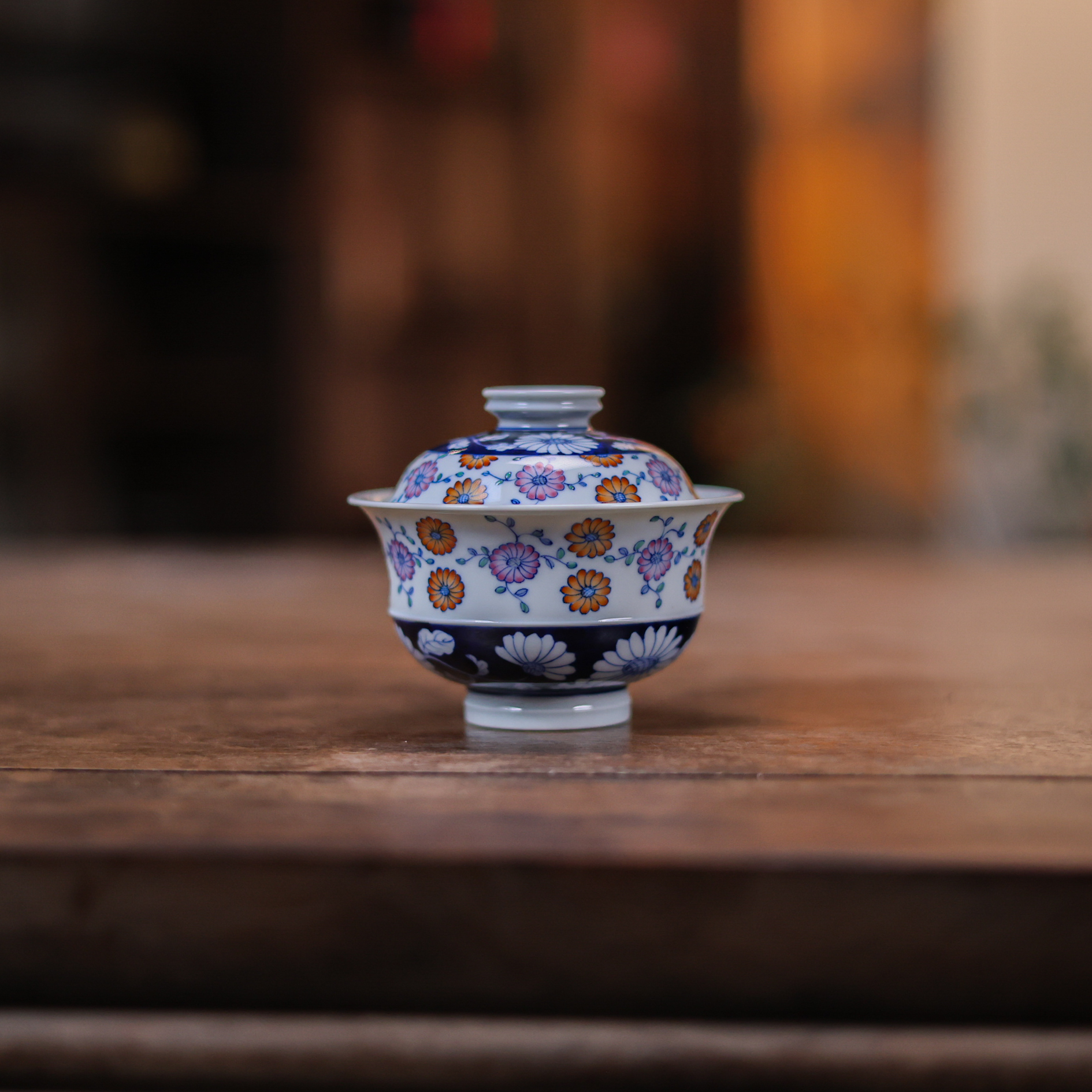 阿茶-纯爱-卓君-雏菊盖碗（卓君S0267）