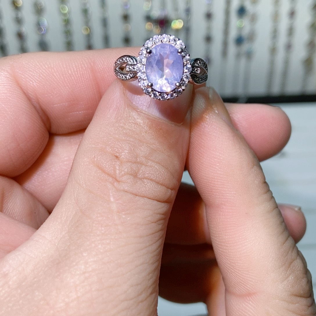 紫晶珠宝半成品银S925镶嵌