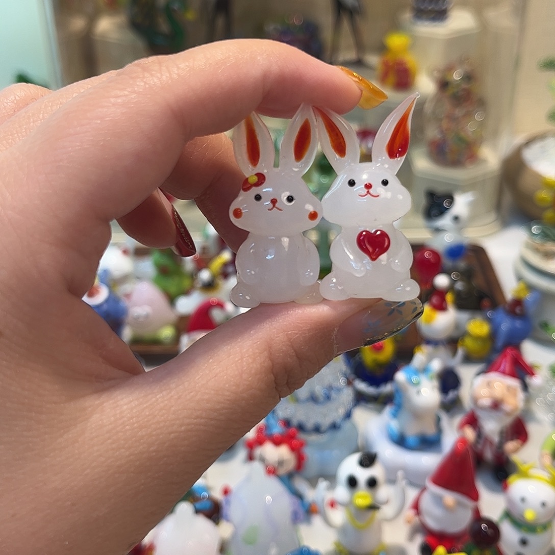 琉璃手工艺品一对