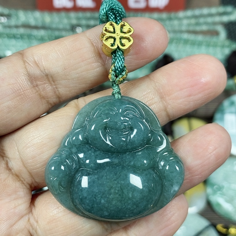 【闪购商品】翡翠颈饰未镶嵌玉吊坠翡翠玉大肚笑佛 
