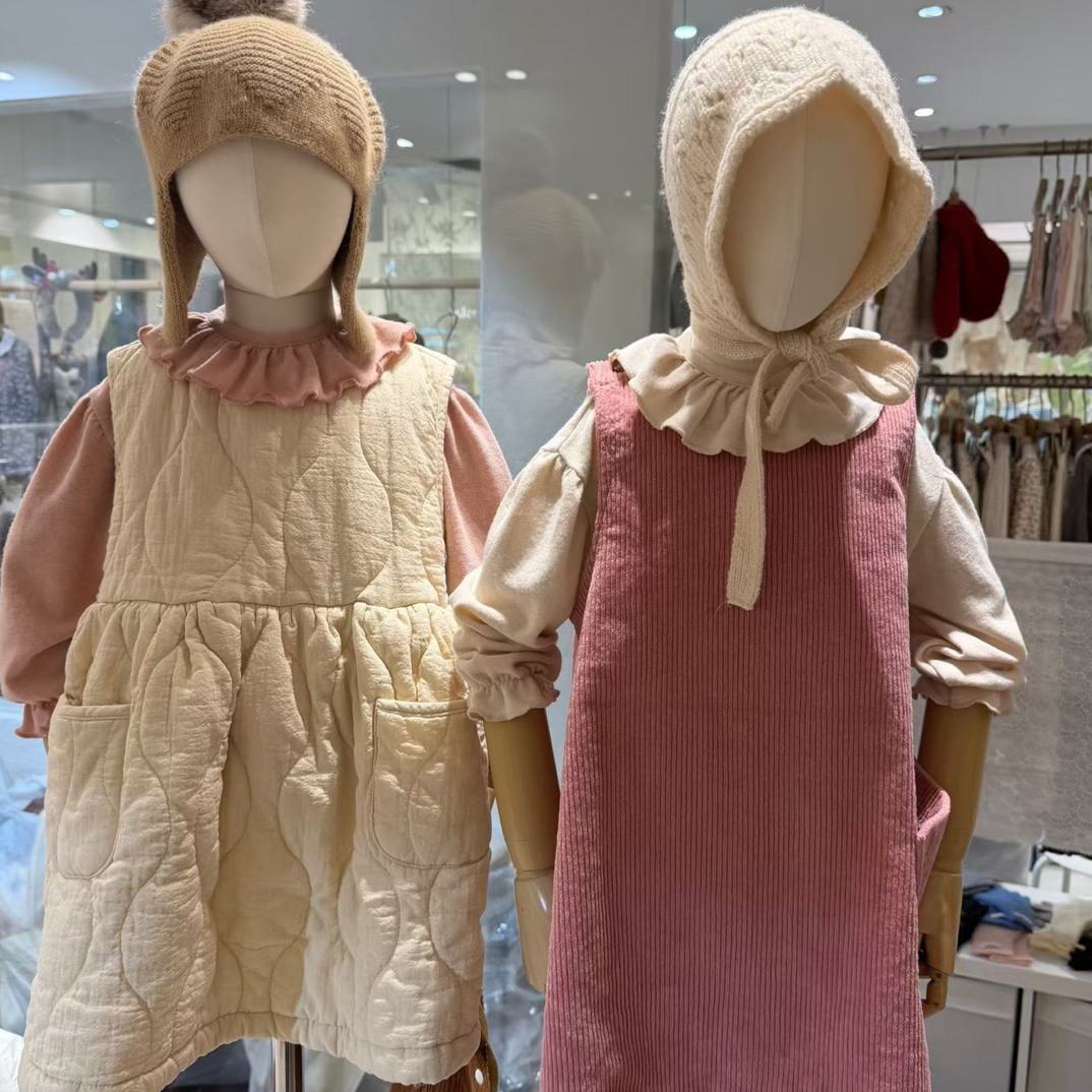 韩国星宝家25冬女宝纯色百搭连衣裙