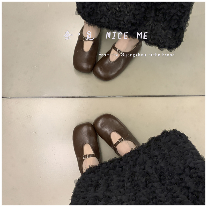 【在逃公主】NICE ME~文艺复古丑萌大头鞋单鞋2025新款温柔仙女鞋