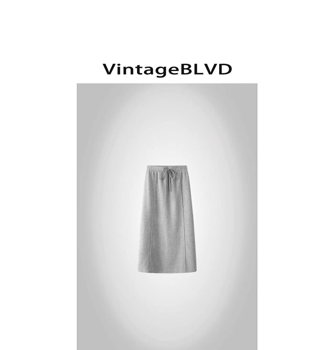 【奥莉】2025春夏:简约抽绳高腰显瘦半身裙701