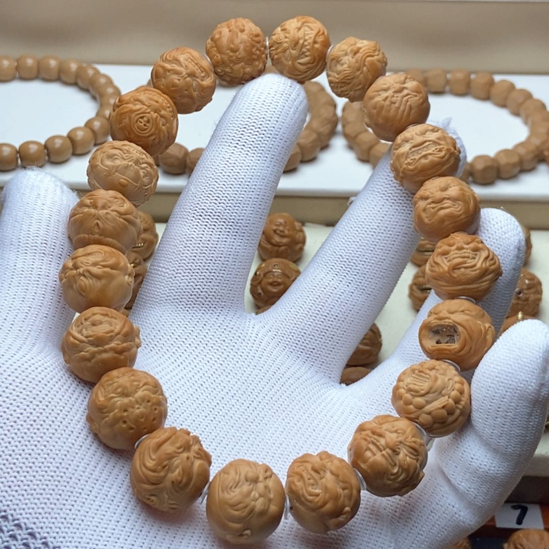 文玩核桃手串C****J猴头核桃单颗雕刻大满贯20颗籽