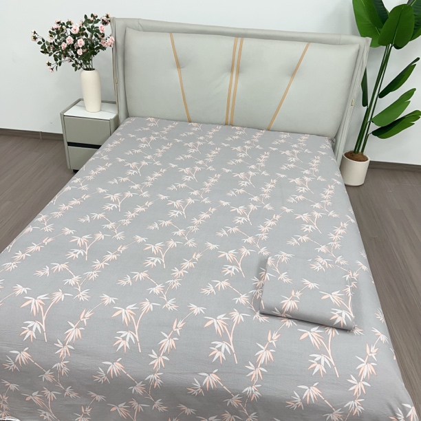 高端七彩绵双人床单【节节高-灰】尺寸2.4X2.3米舒适柔软透气