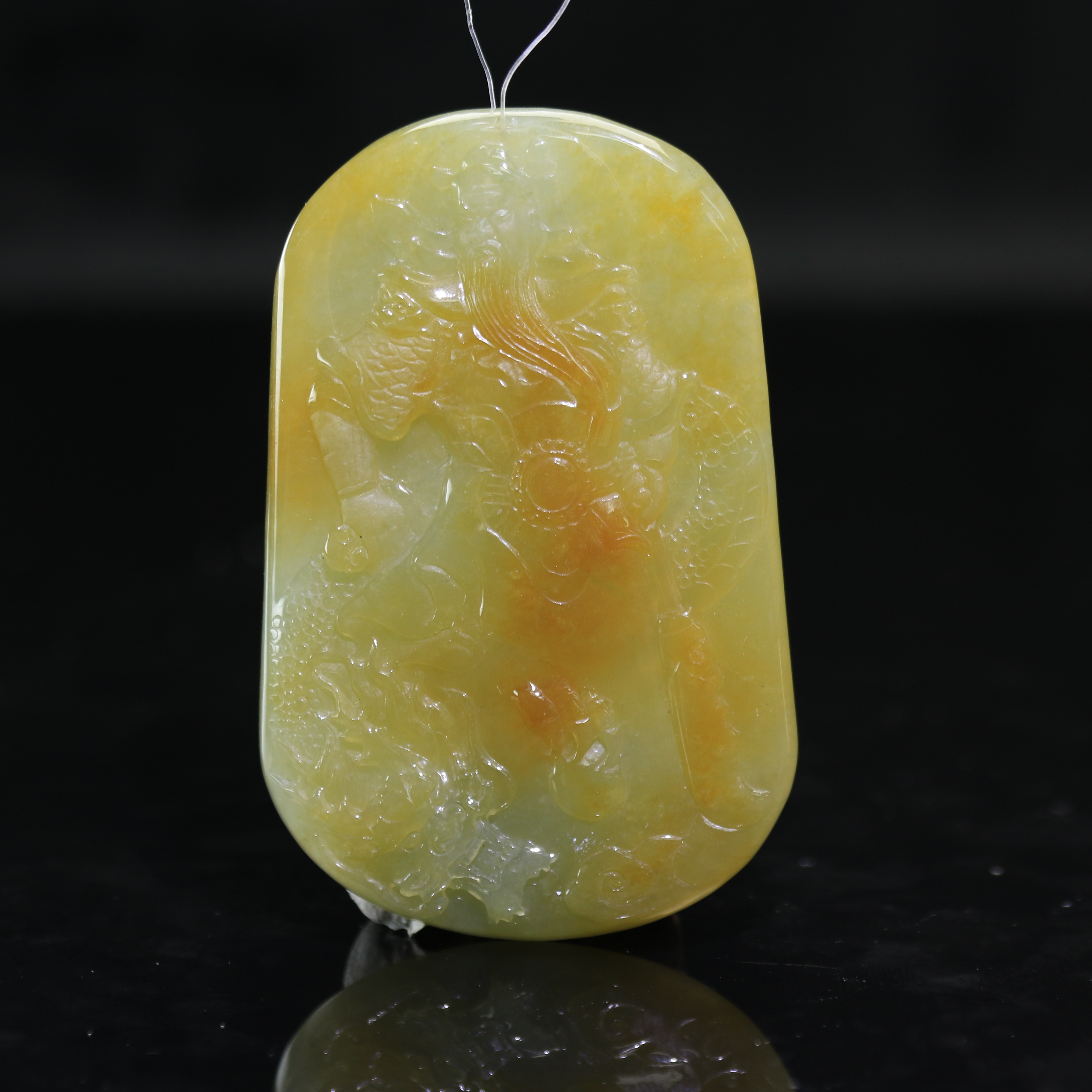 19天然缅甸翡翠A货黄翡关公/200646/上海嘉禾拍卖