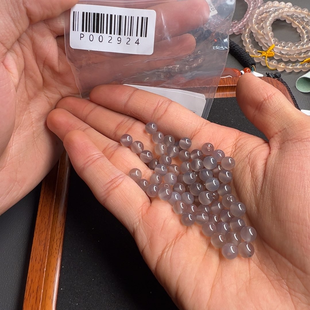 玛瑙/玉髓P002924荔枝冻散珠6+共120粒未镶嵌