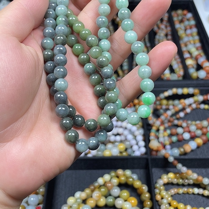 翡翠未镶嵌颈饰项链