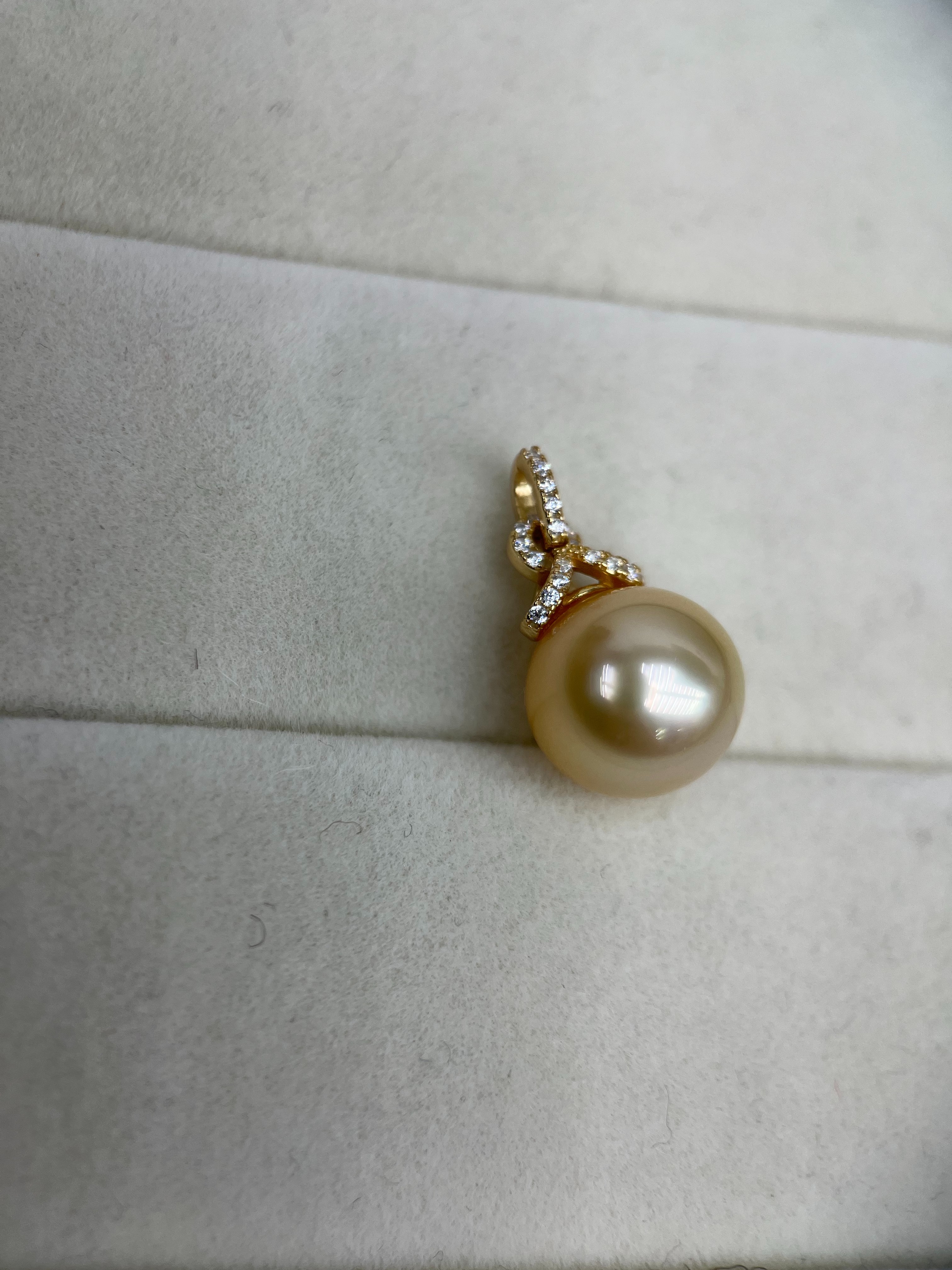 【晓珍珠】海水珍珠  南洋金珠吊坠