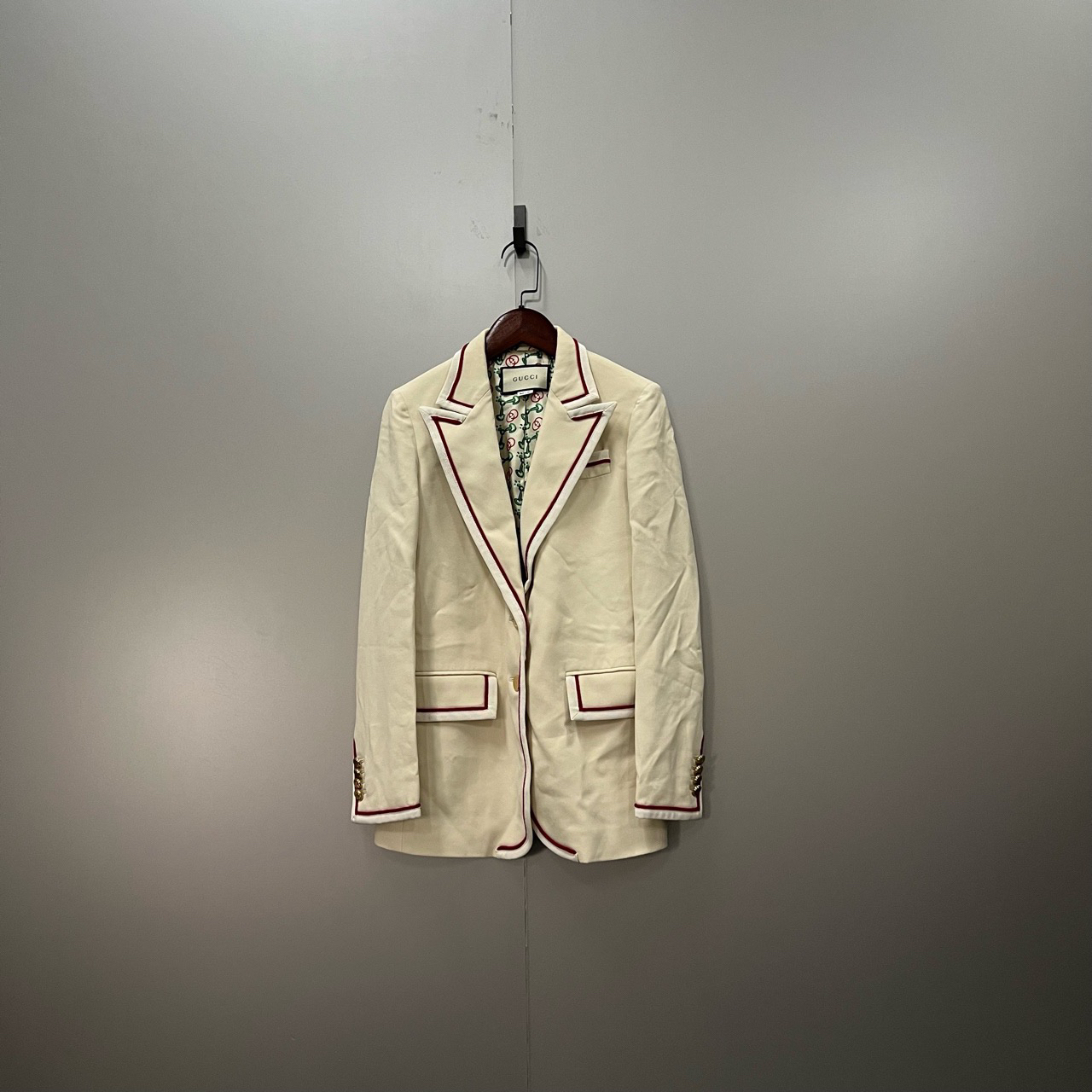 95新 GUCCI/古驰 zz21 内里满印双G条纹西服 34码/95新/202619