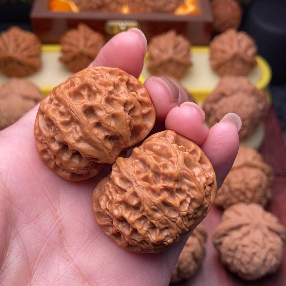 桃核把件T****猫老树苹果园狮子头38