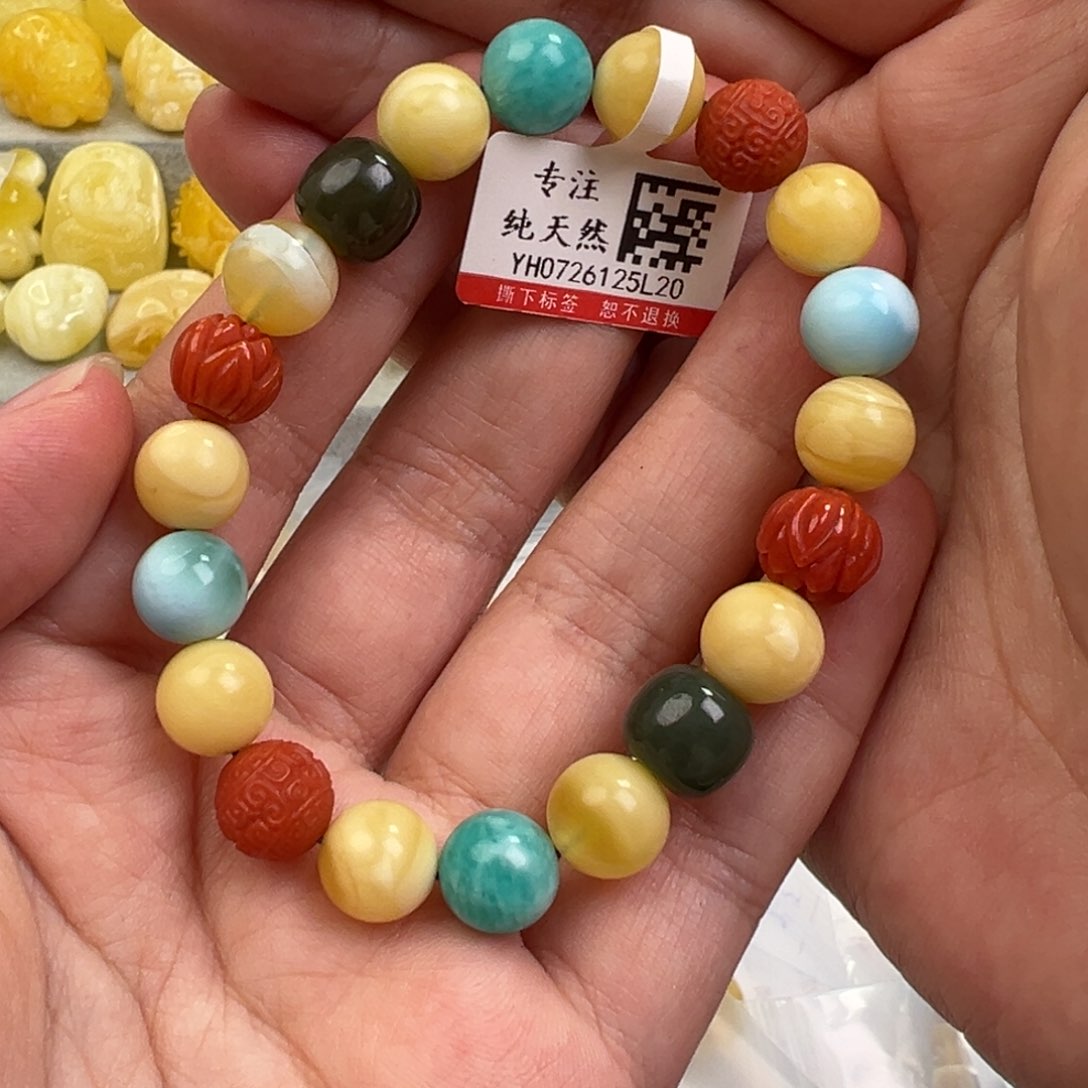 琥珀手链未镶嵌蜜蜡