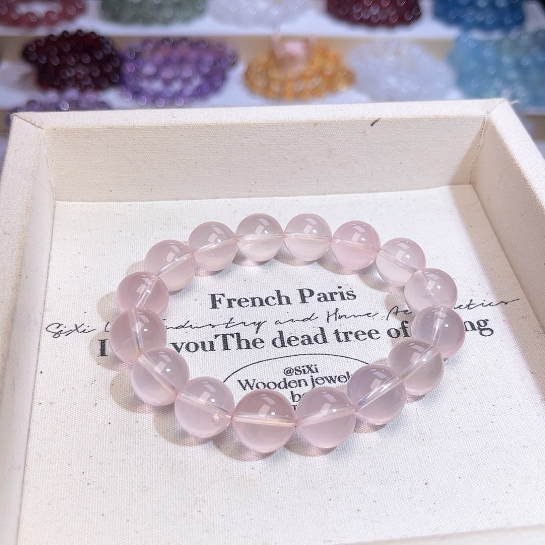 水晶手串未镶嵌咸***猫天然水晶12m