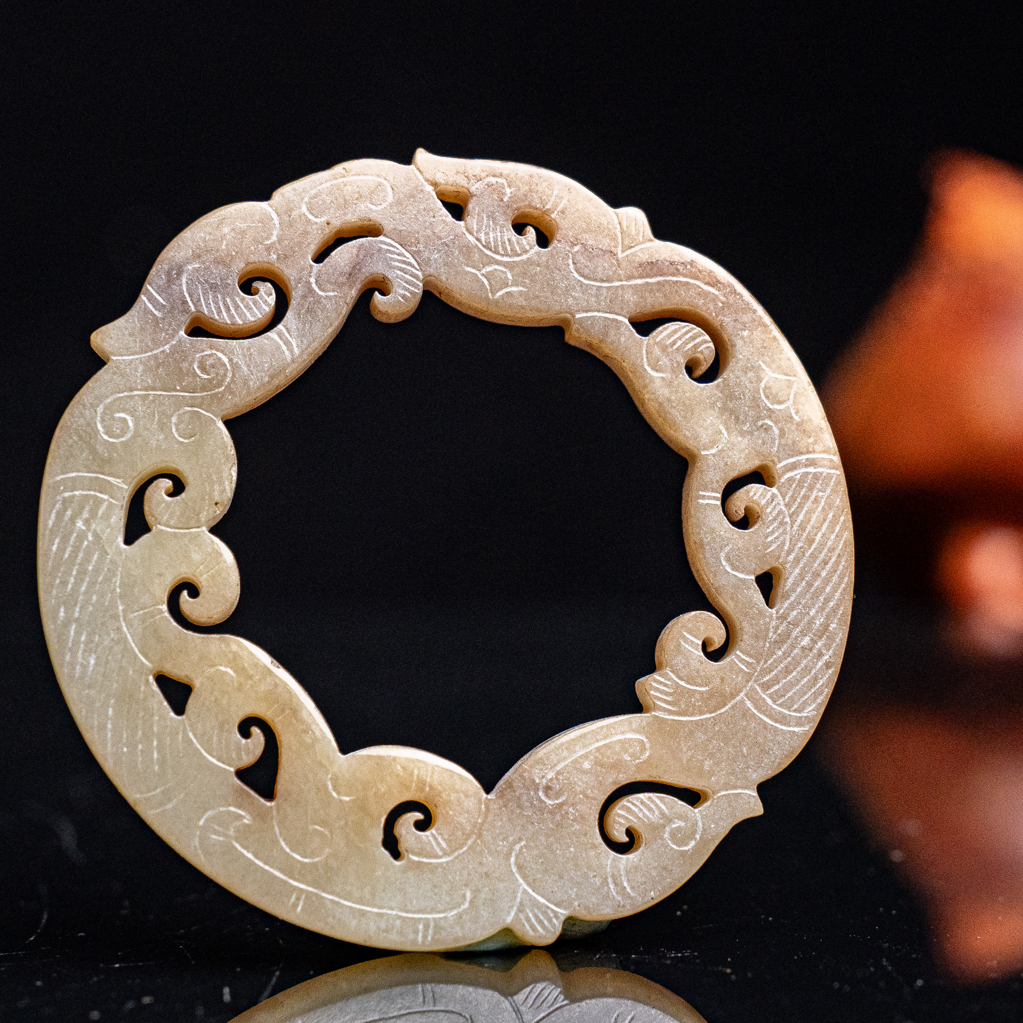 明代和田玉龙纹玉佩