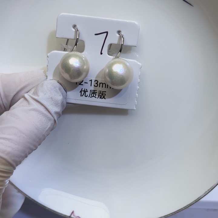 淡水珍珠耳饰银S925镶嵌