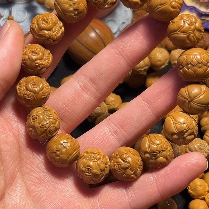 橄榄核手串/手链猴头荷叶财神