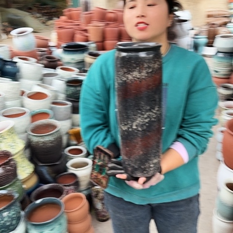 口14高42瑕疵盆子。 