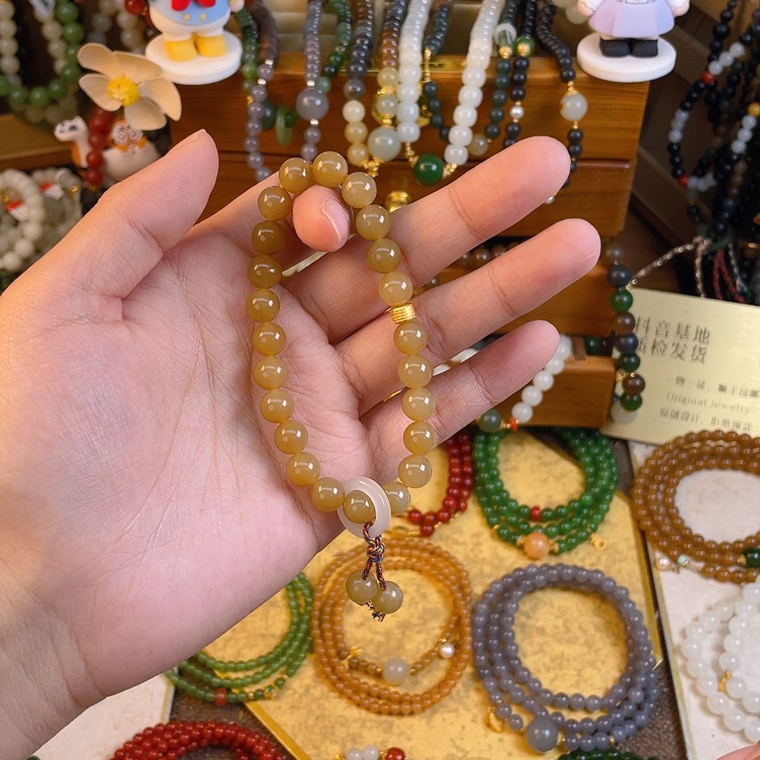 和田玉单圈手串未镶嵌