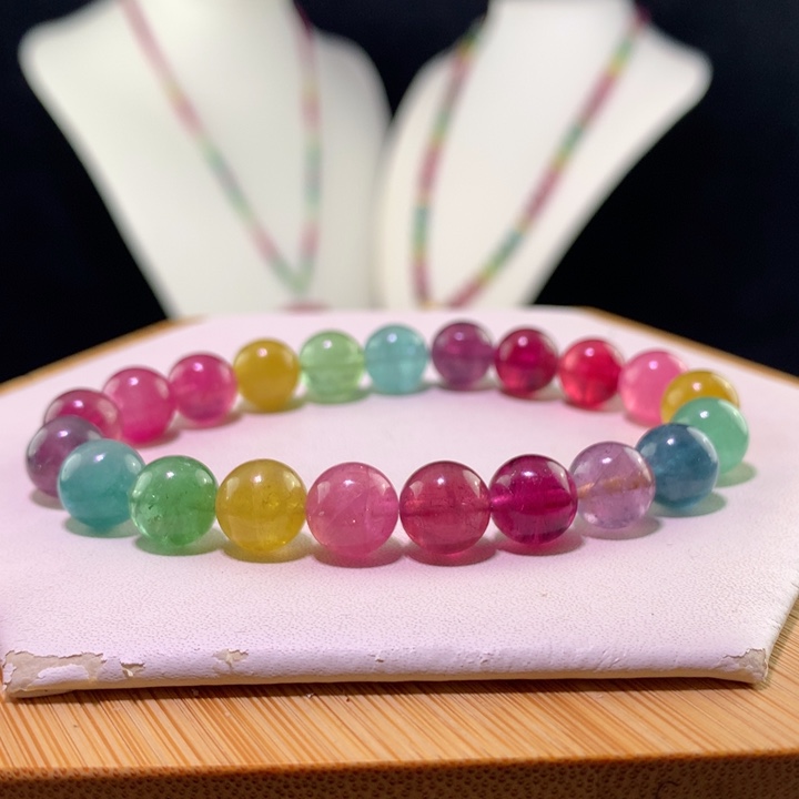 双色碧玺手链未镶嵌