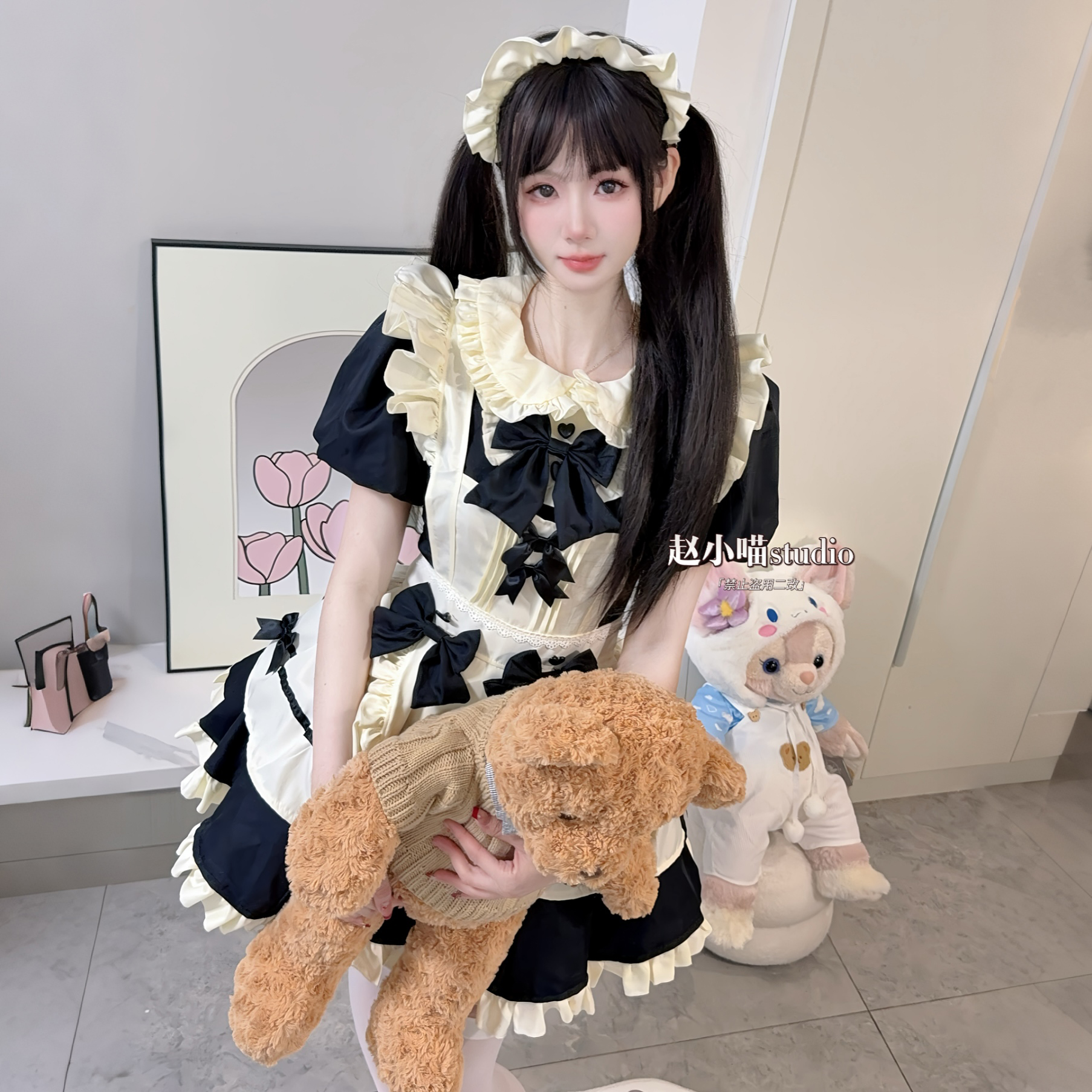 赵小喵2025新款原版【心动娃娃】女仆cos套装超可爱Lolita连衣裙