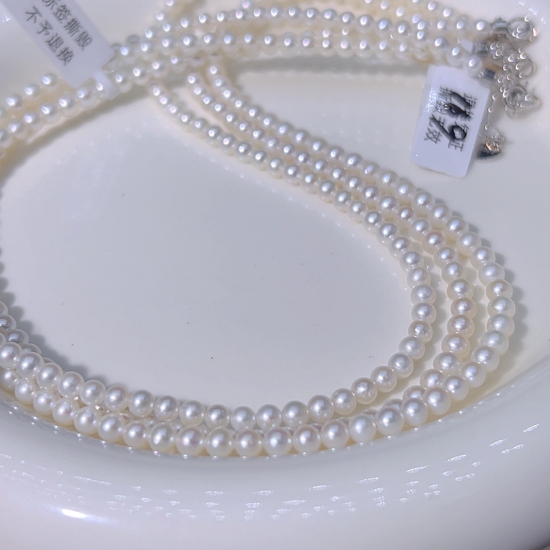 淡水珍珠极光炫彩天然珍珠银S925镶嵌