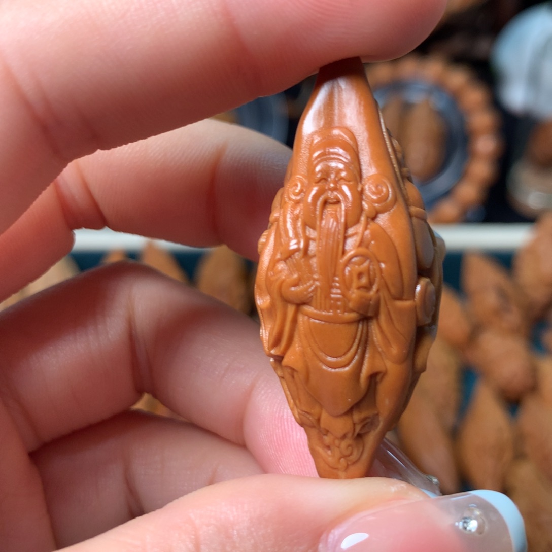 橄榄核把件福禄寿