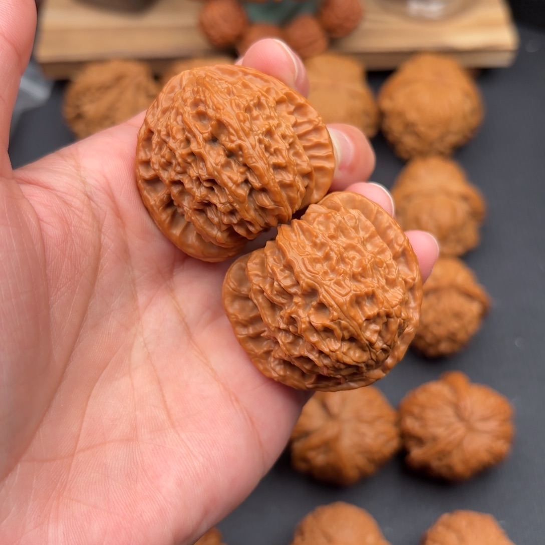 文玩核桃把件白狮子41