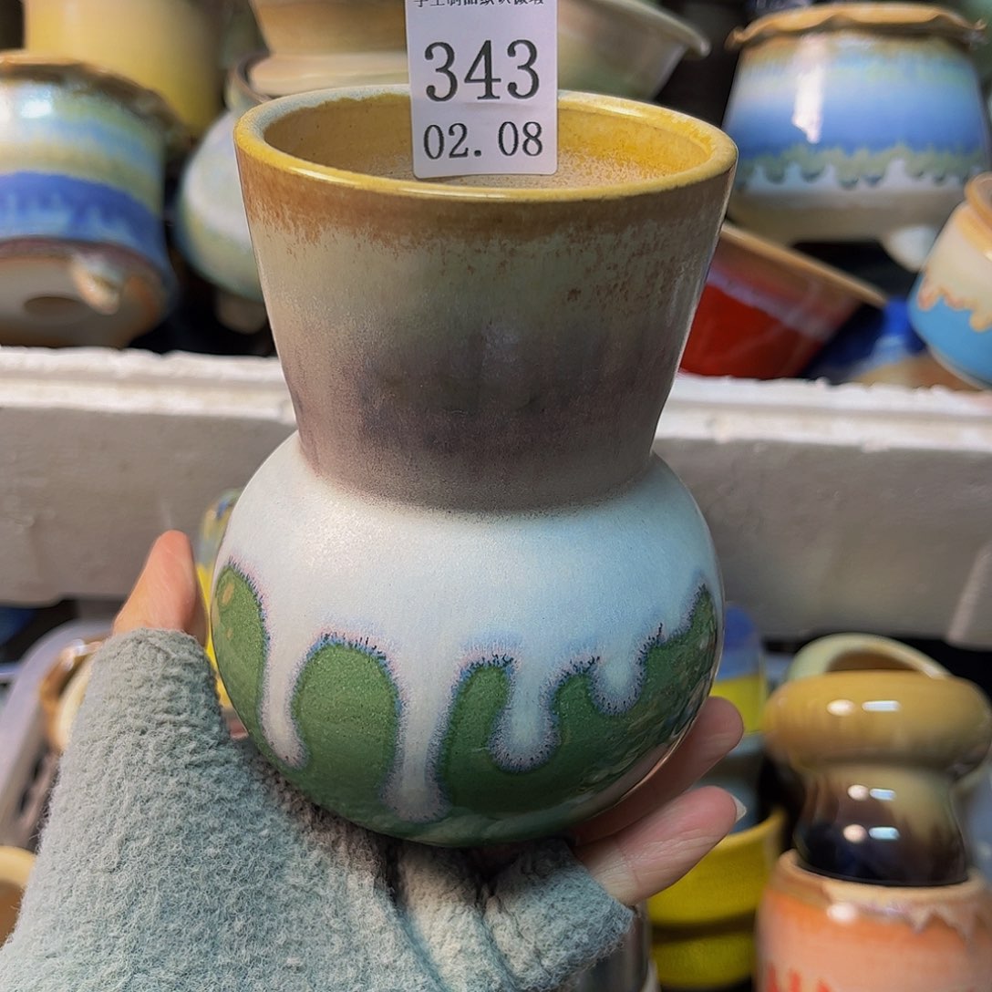 摆件景德镇陶瓷手工制作口8高13