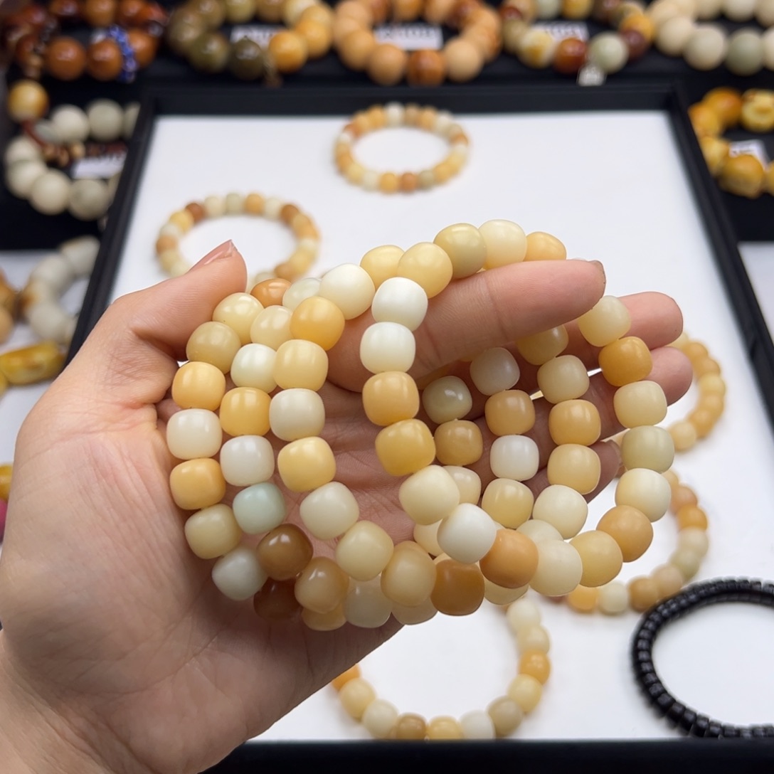 白玉菩提吊坠干磨1.2通货