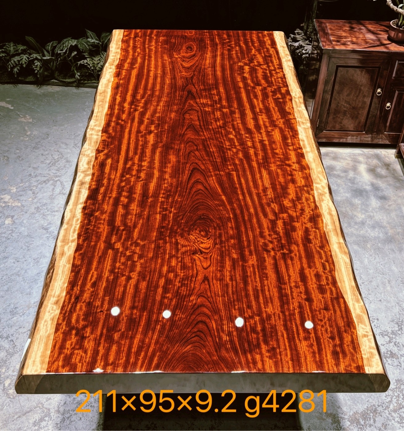 巴花大板巴花g4281倒盖自然边 211*95*9.2