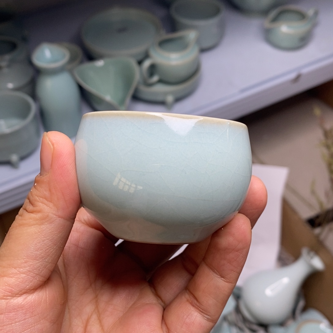 瓷片汝州原矿原釉微瑕不退不换无售后