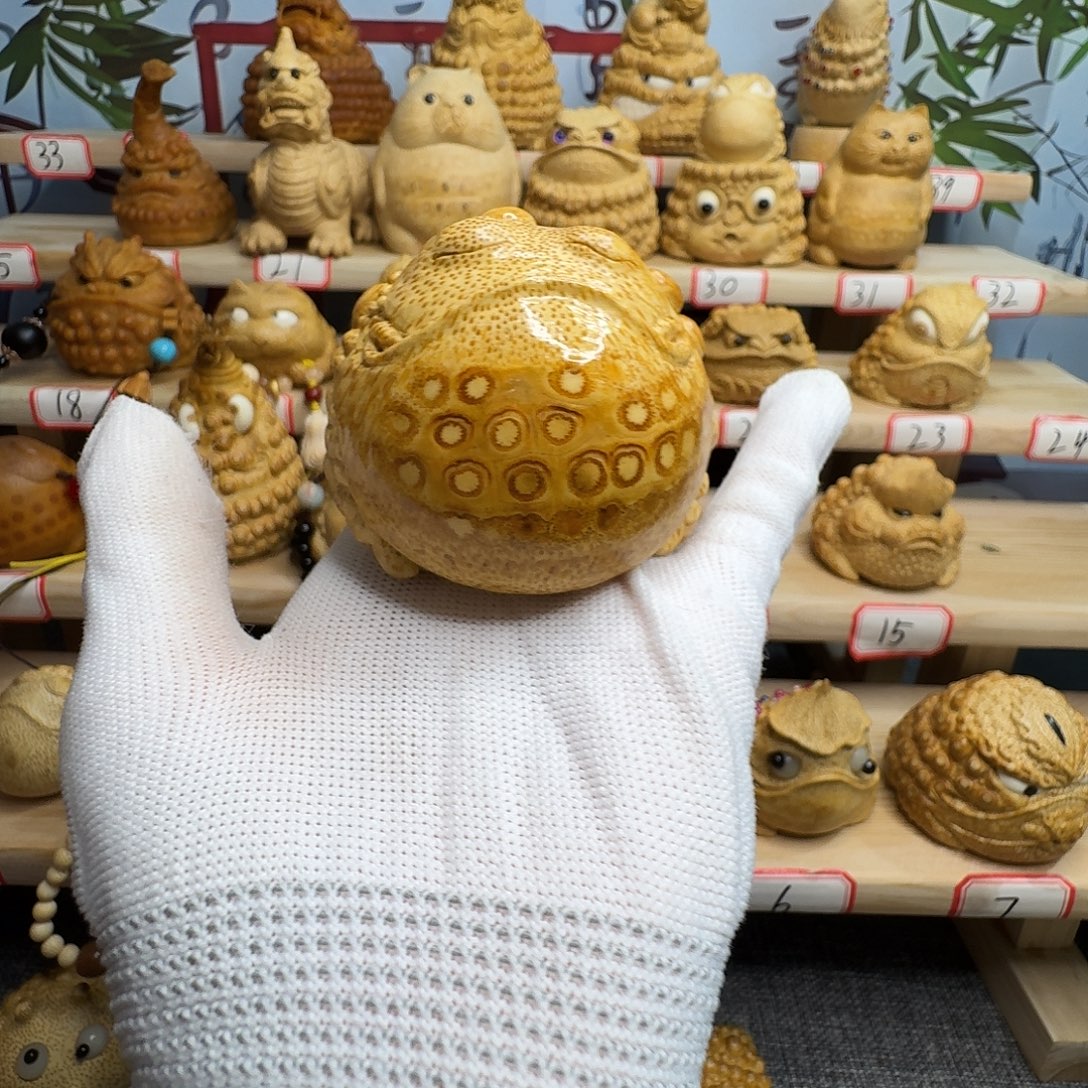 影***茶竹竹根雕手工雕刻悟道金蟾