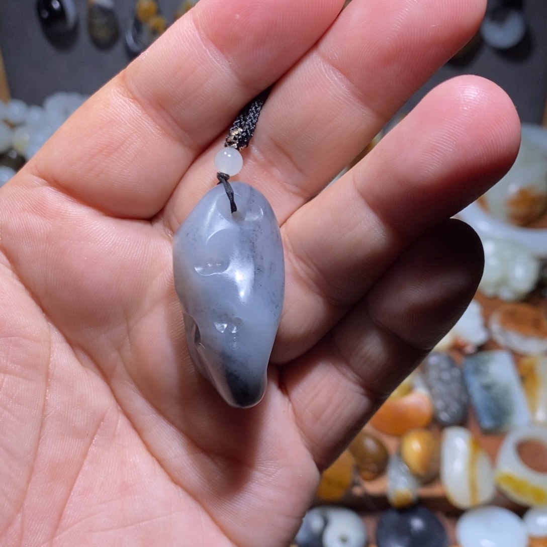 和田玉颈饰未镶嵌理*李