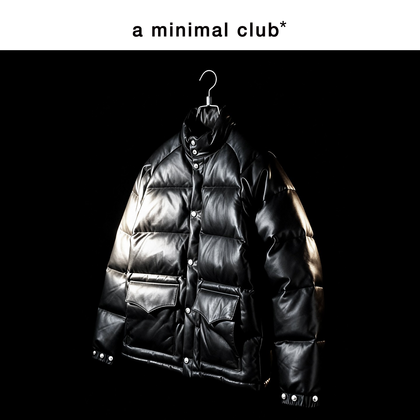 NPC潮牌a minimal club复古100%绵羊皮革90鹅绒羽绒服AM5ADJ03