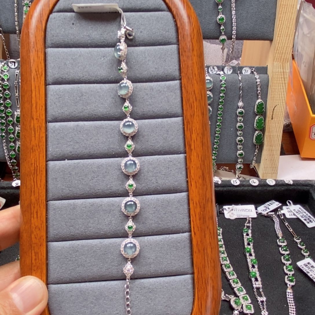 翡翠颈饰银S925镶嵌一****心