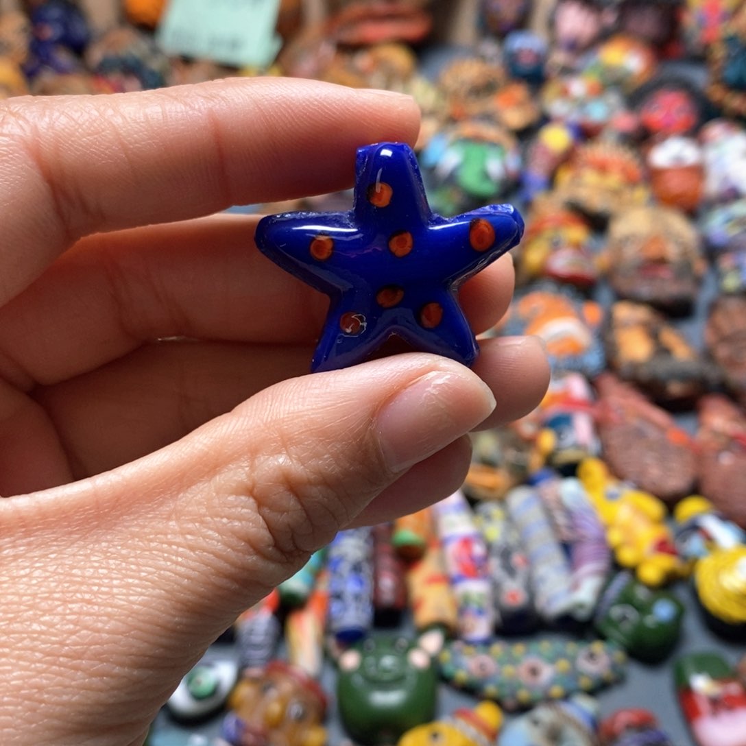 琉璃颈饰印度尼西亚五角星