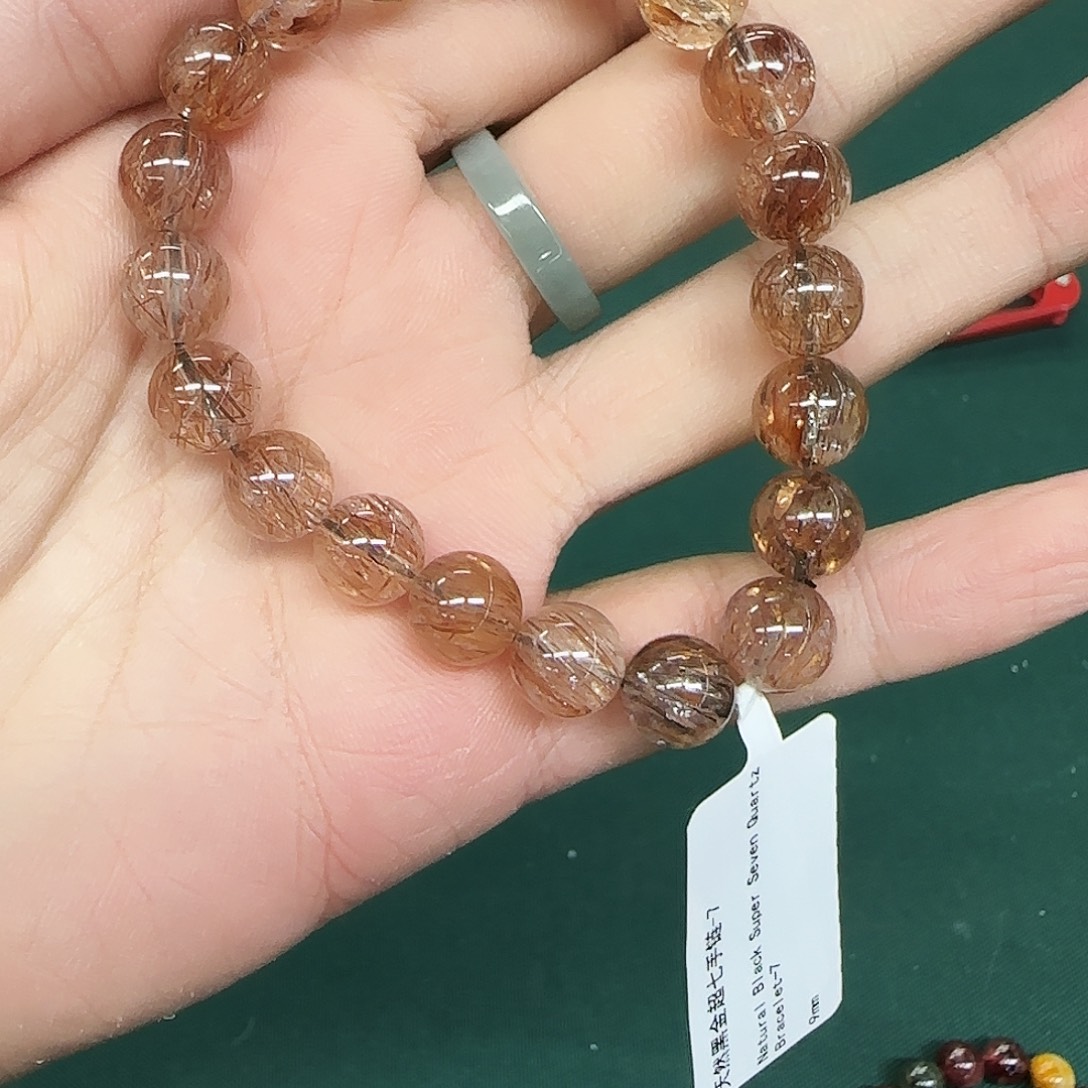 未镶嵌水晶手链黑金超