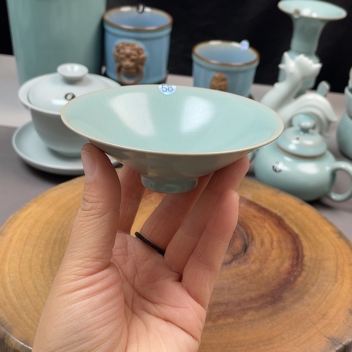 陶摆件斗笠全品88888