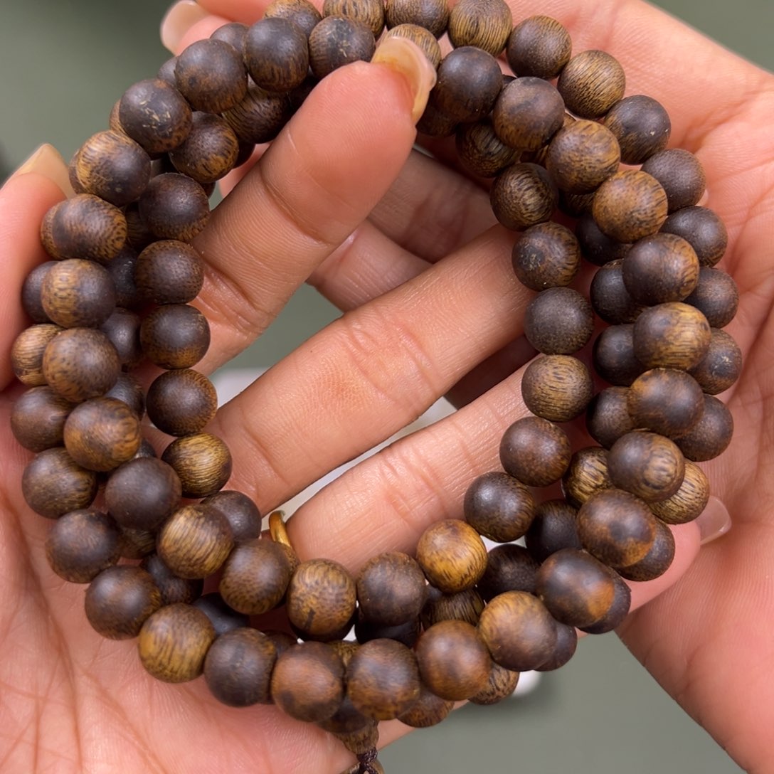 沉香手串张勺子卡9/35g多圈999沉