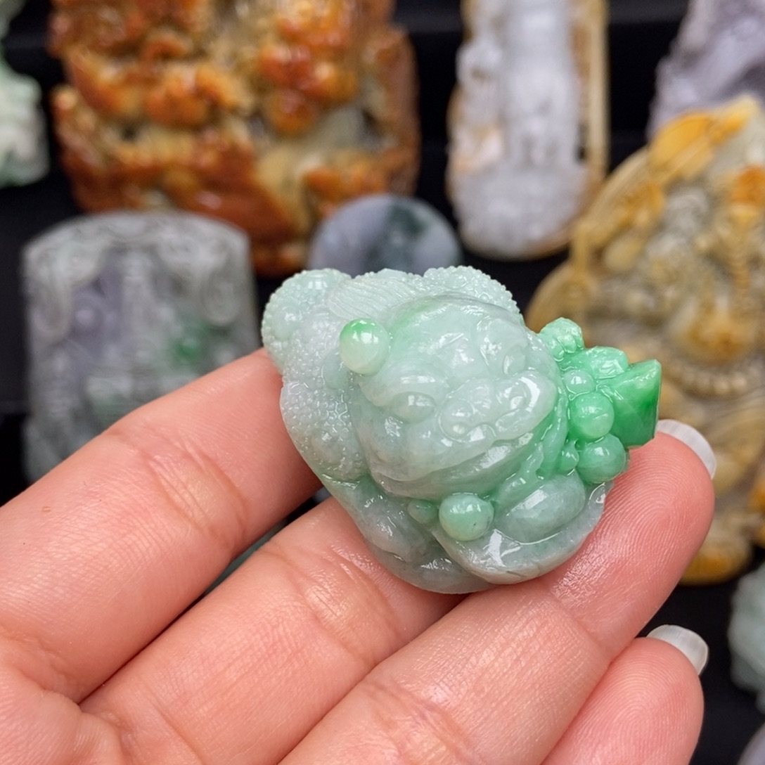 定制翡翠未镶嵌天然缅甸翡翠A货毛货抛光定制 