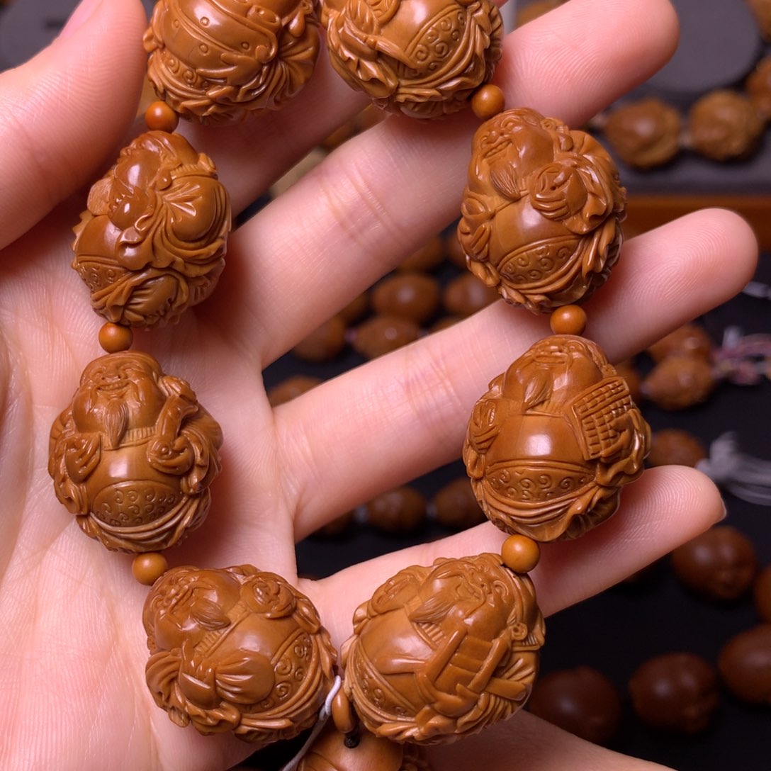 橄榄核手串/手链财神爷