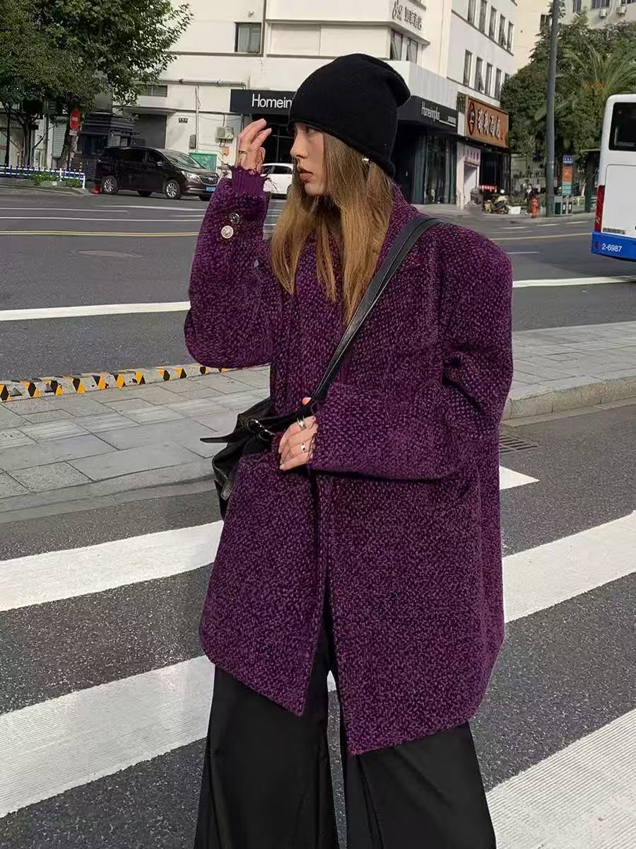 原创设计款小香风外套2025秋季宽松西装女