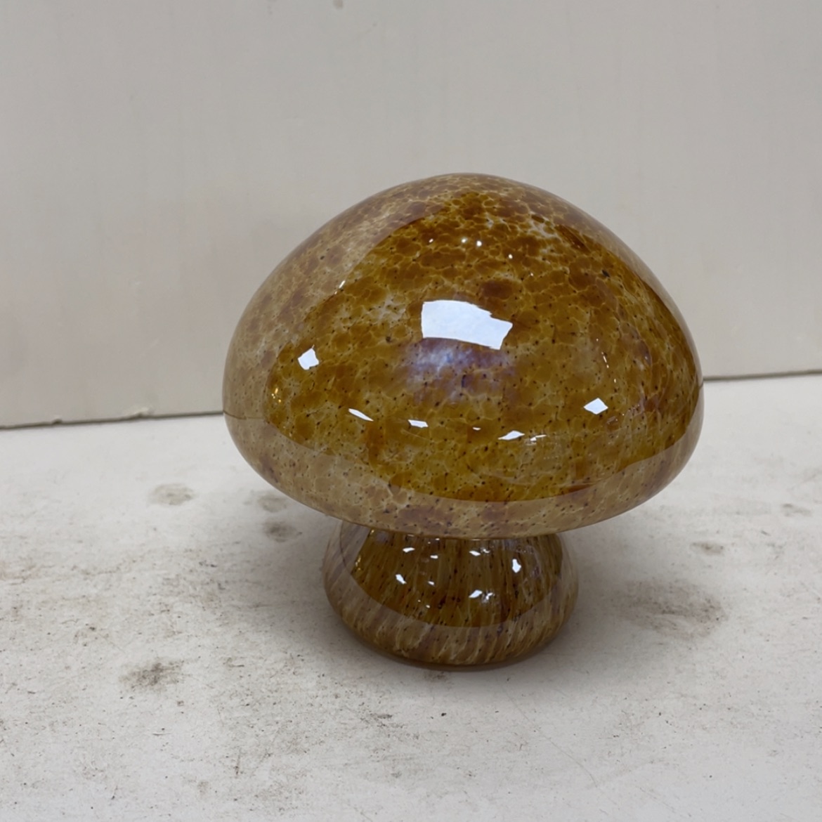【闪购商品】琉璃手工艺术瓶果盘摆件。蘑菇