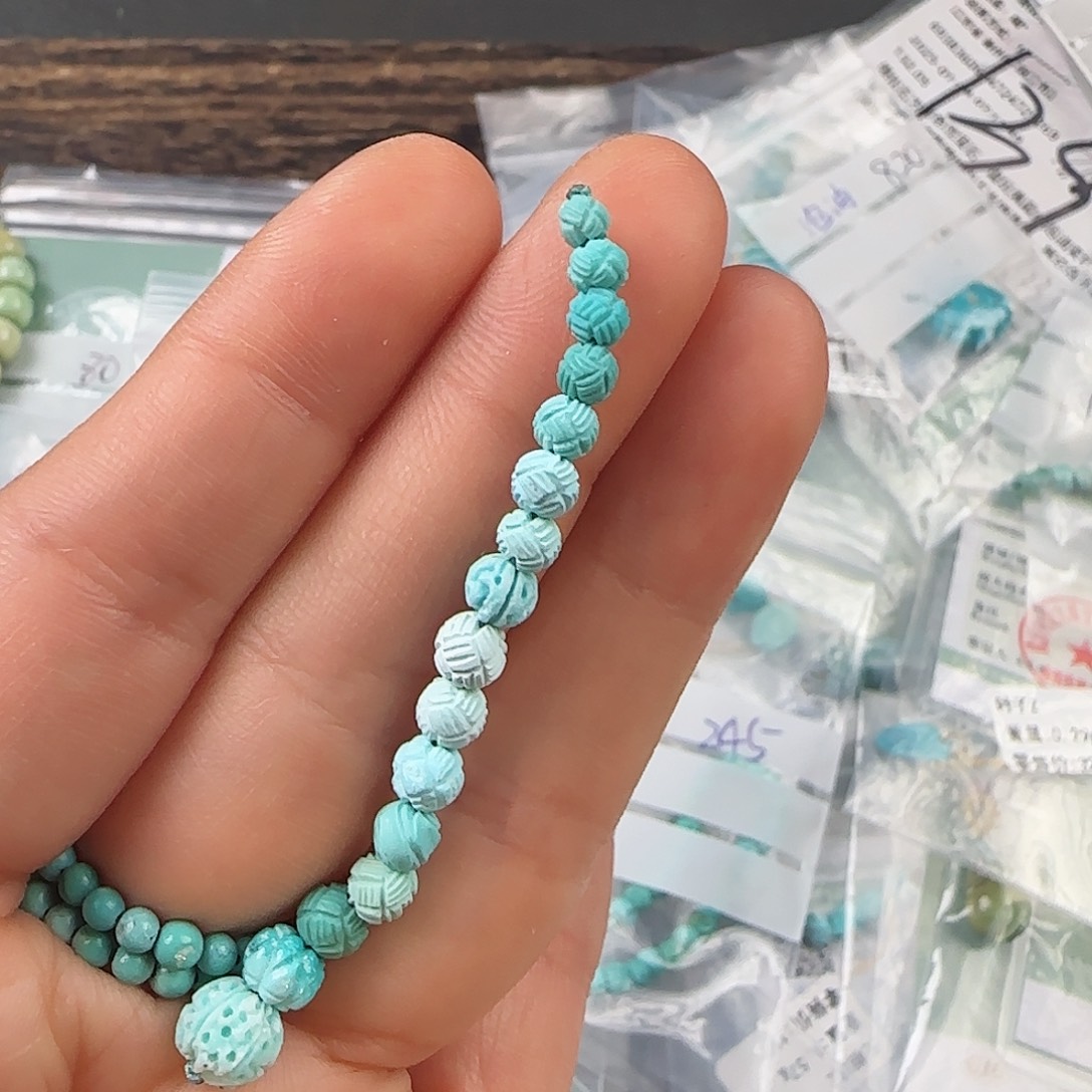 绿松石珠宝半成品未镶嵌