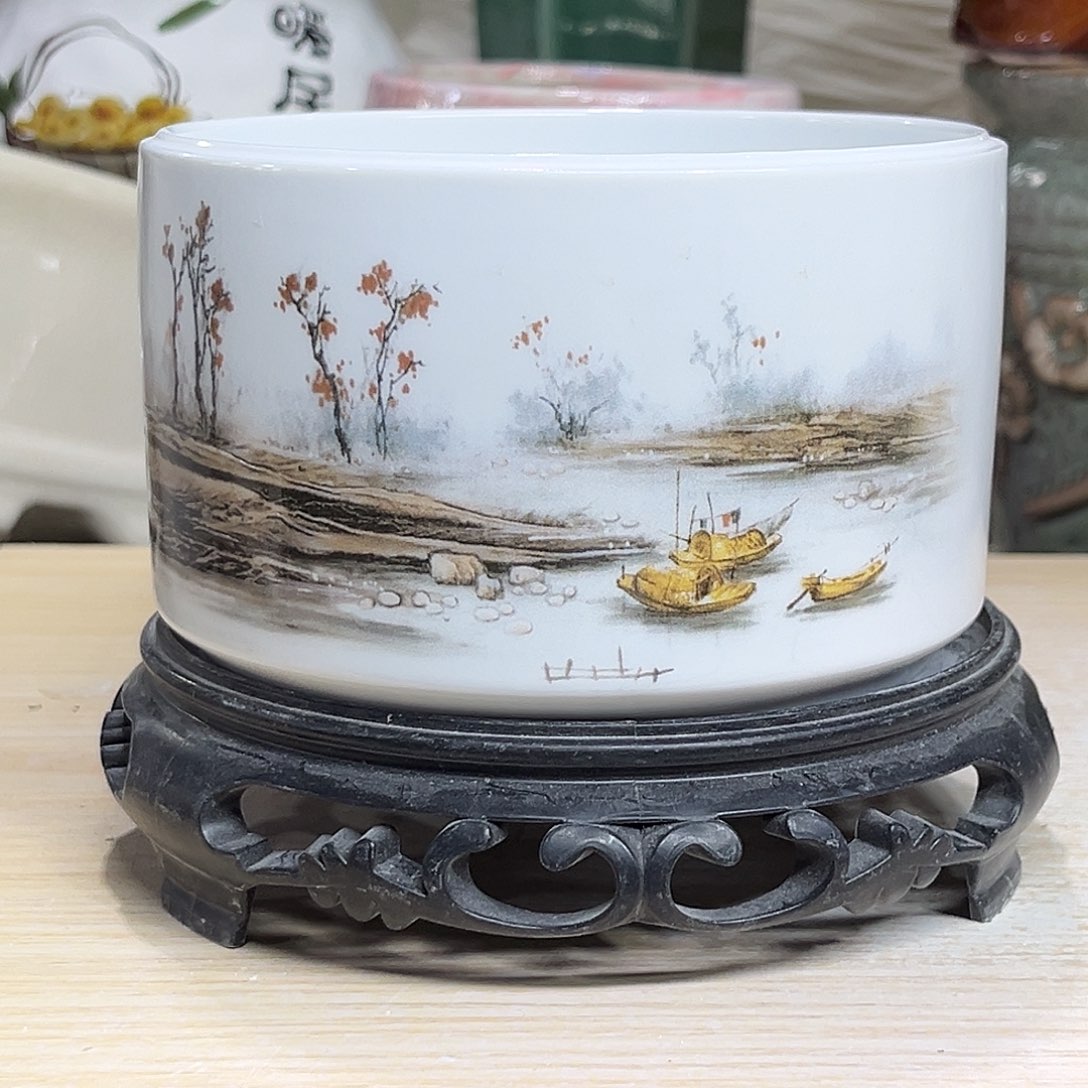 陶瓷绿植多肉微瑕花盆外口径12*8无孔